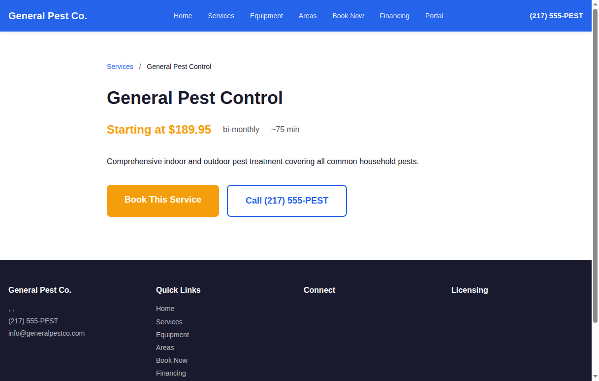 Service Detail Page